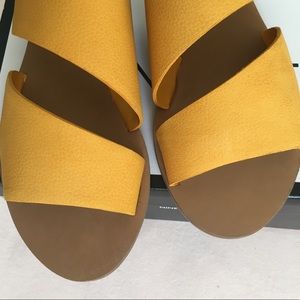 nine west em down leather slide sandal